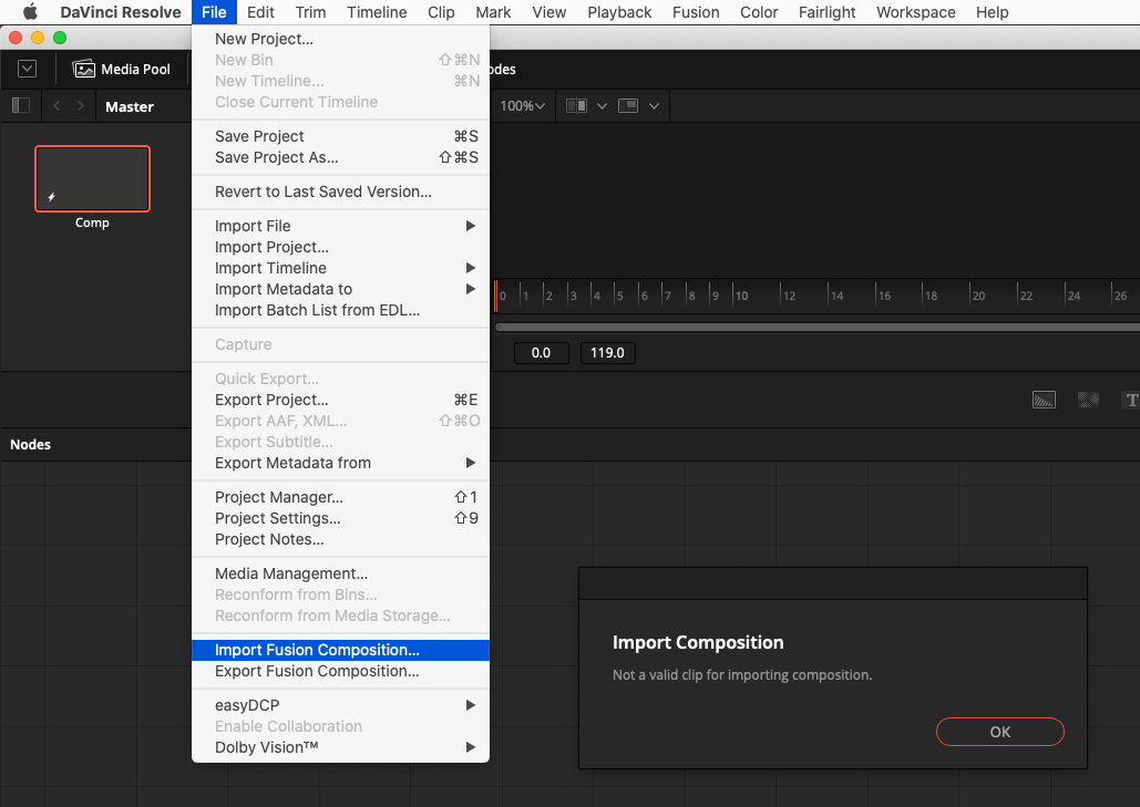 Fusion Media Pool Composites Can't Import a dot Comp File.png