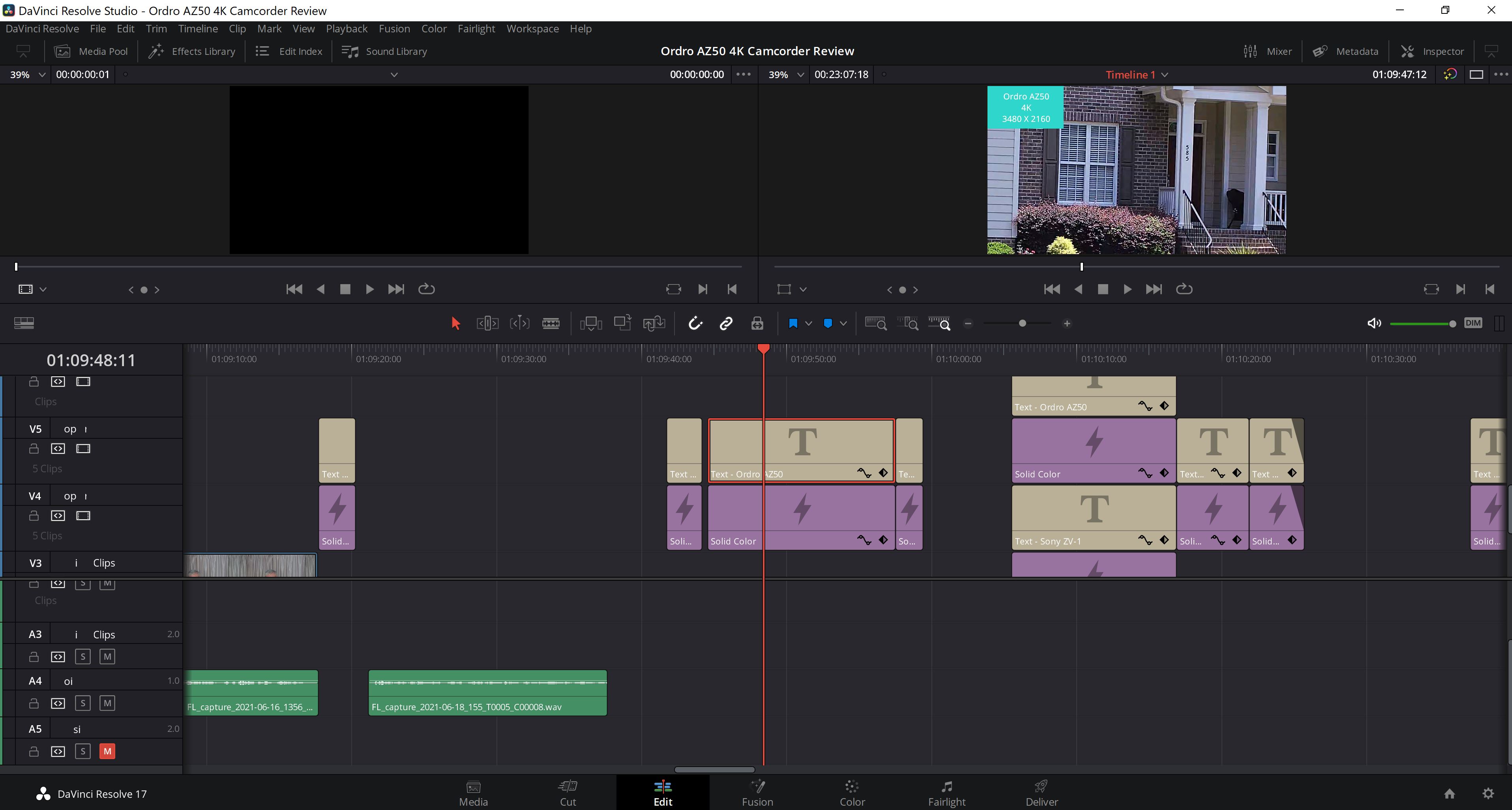 Davinci Resolve No Show in Edit and Frozen Edit Page - 2.JPG