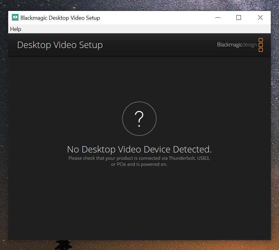 No Desktop Video Device Detected.PNG